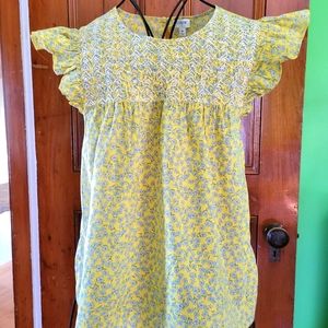 J. Crew ruffle-shoulder sleeveless top